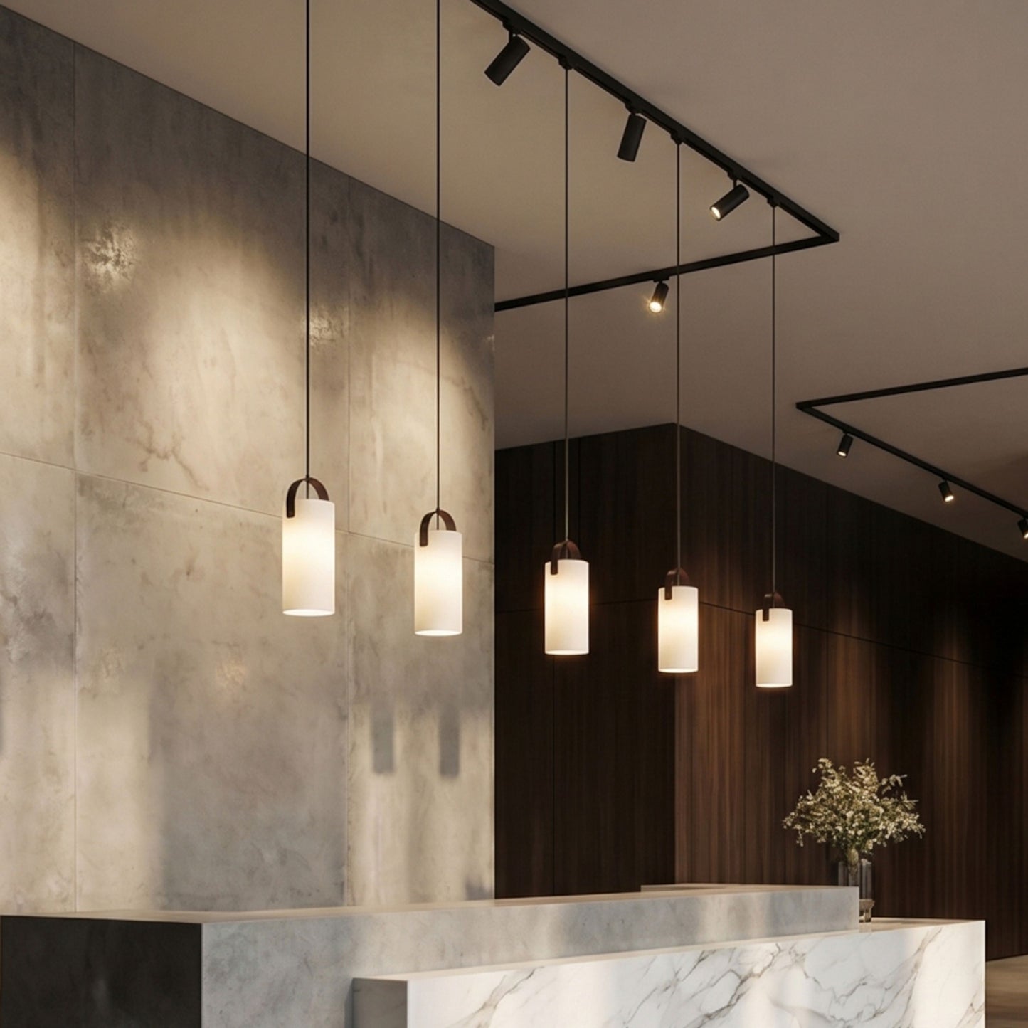 JULIETTA 31 3-fase hanglamp opaal cilinderglas