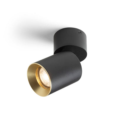 DARIO kantelbare opbouwspot messing ring, 3 kleuren