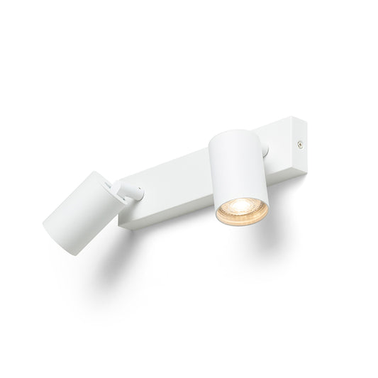 DUDE II dubbele opbouwspot 2× GU10, wit of zwart