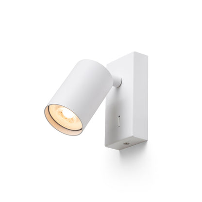 DUDE wandspot met schakelaar GU10, wit of zwart