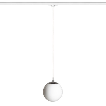 LUNA 20 3-fase hanglamp opaalglas & chroom