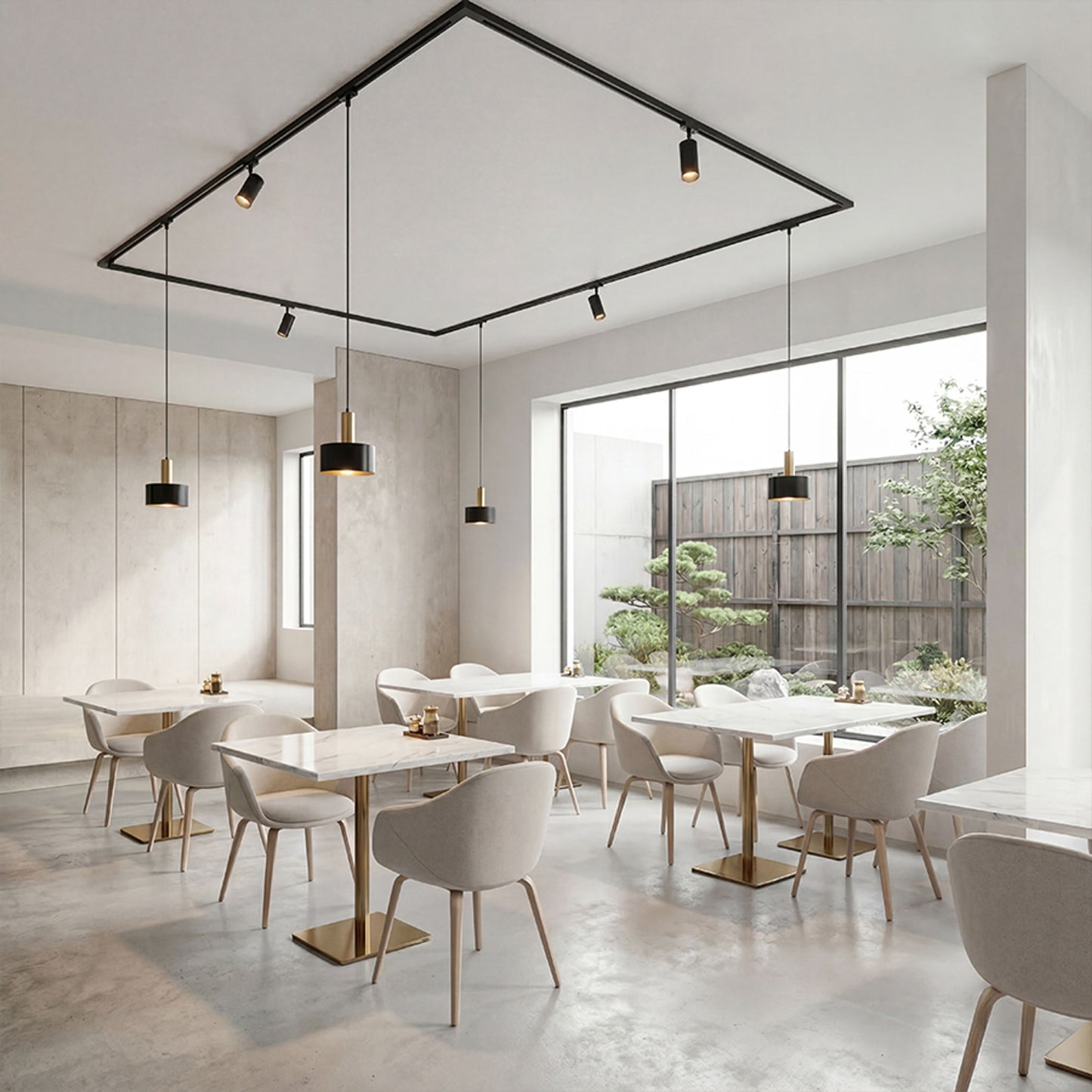 GIULIA 20 3-fase hanglamp gelakt metaal, 2 kleuren