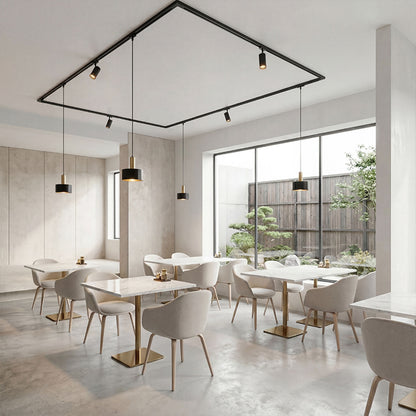 GIULIA 20 3-fase hanglamp gelakt metaal, 2 kleuren