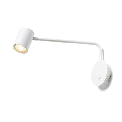 FILIP verstelbare wandspot op arm GU10, wit of zwart