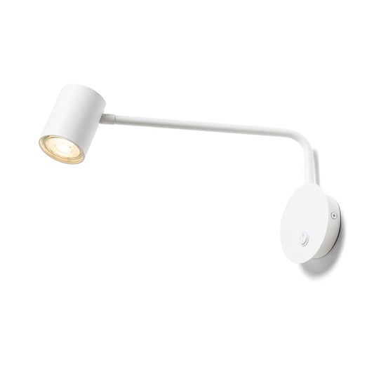 FILIP verstelbare wandspot op arm GU10, wit of zwart
