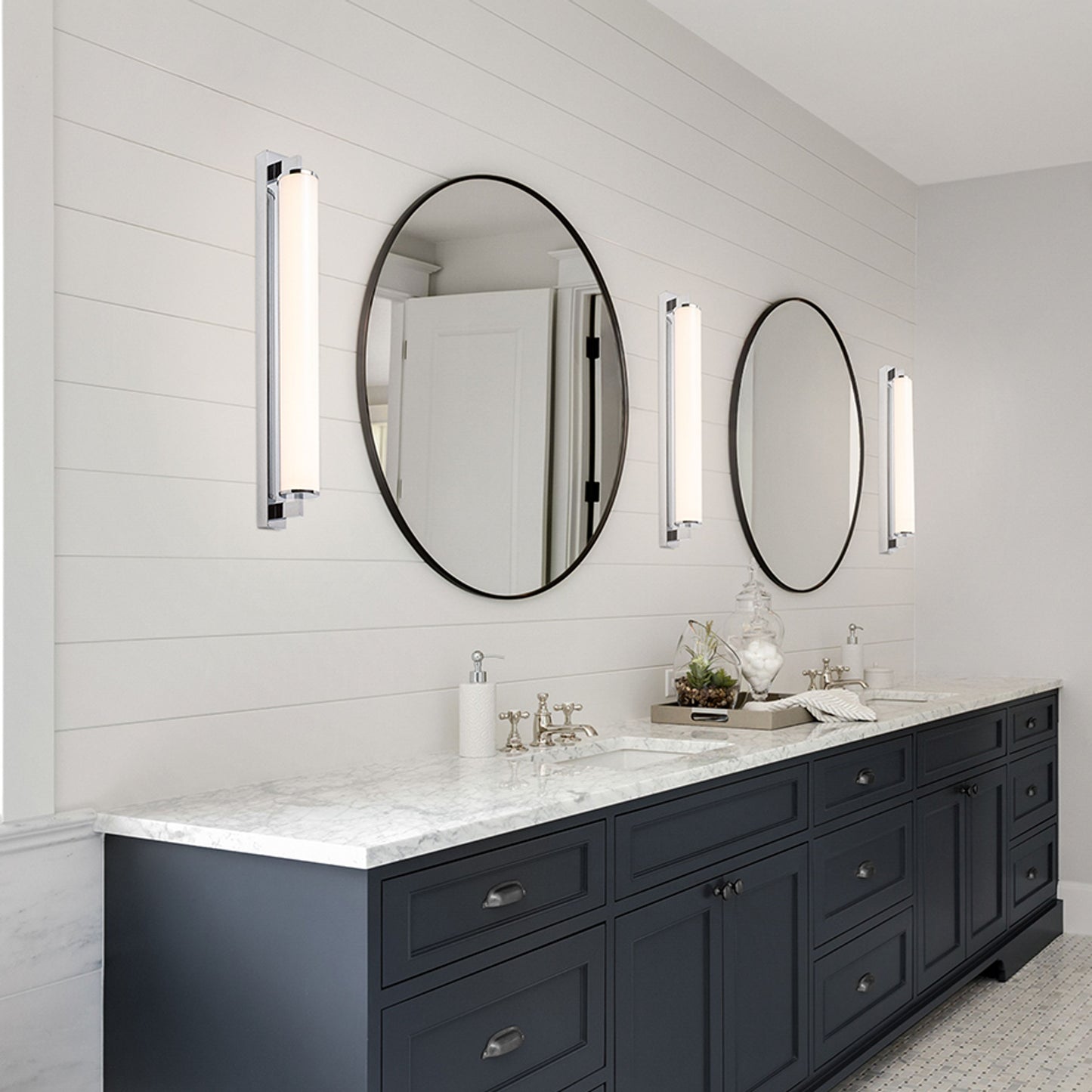 ROCCA 60 | LED-Badwandleuchte | Opalrohr, Chrom