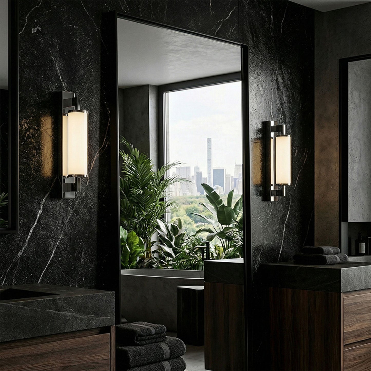 ROCCA 34 | LED Badezimmer Wandleuchte | opalrohr, chrom