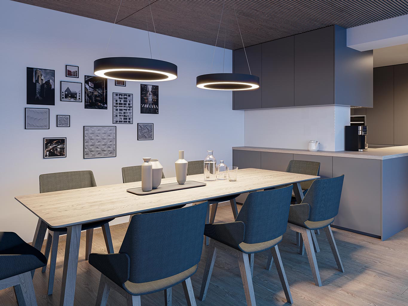 LED2 SATURN SLIM P-Z hanglamp - sfeerbeeld