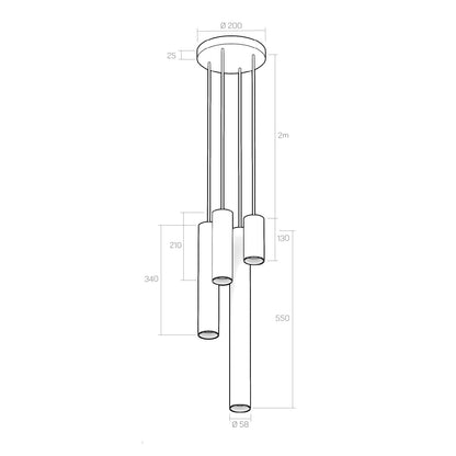Organo CICCIO x4 technische tekening