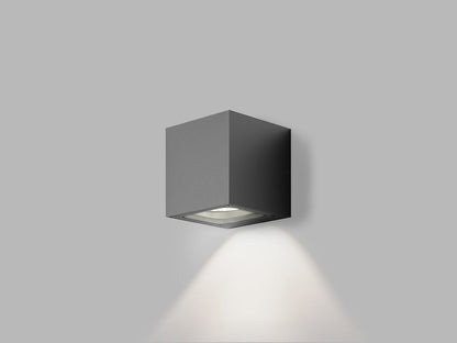LED2 TOMY 1 antraciet kubus buitenwandlamp IP65