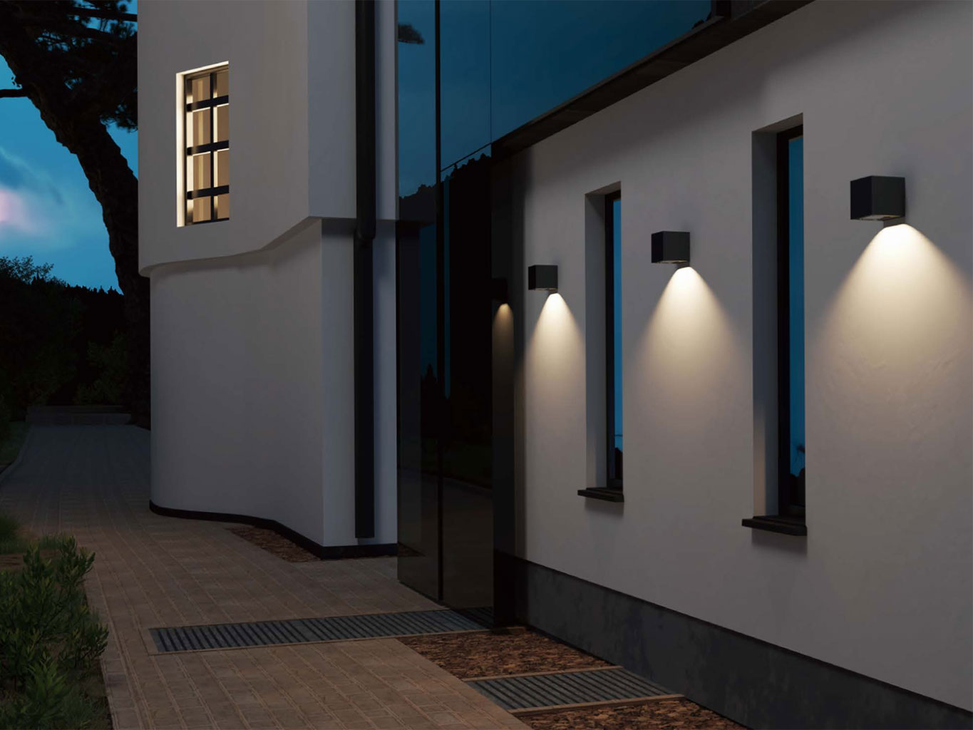 LED2 TOMY 1 wandlamp toepassing gevel