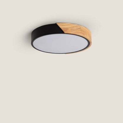 Semaro LED plafondlamp hout 18W CCT