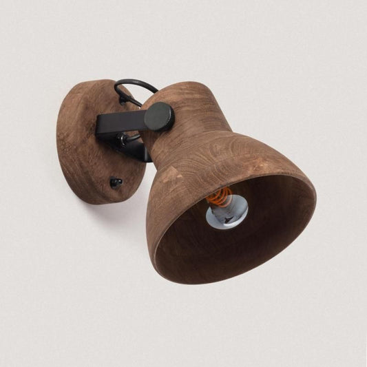 Dalavo wandlamp mangohout draaibaar naturel