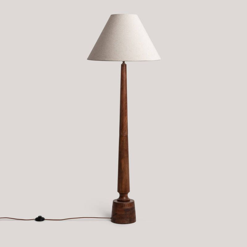 Kehavo staande lamp hout wit
