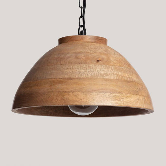 Naishavo hanglamp mangohout halfbolvormig