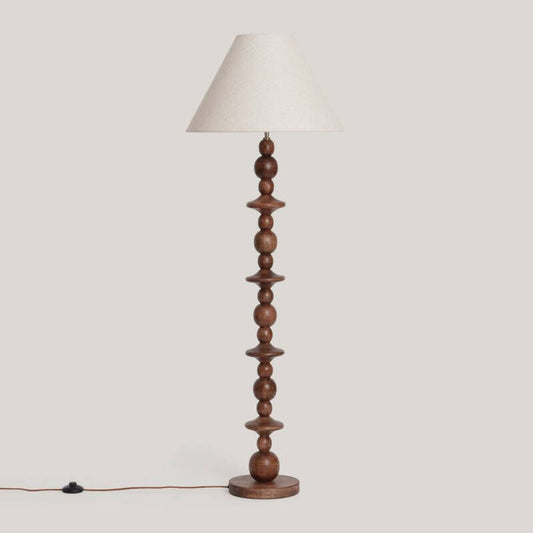 Tanavo staande lamp massief hout gedraaid
