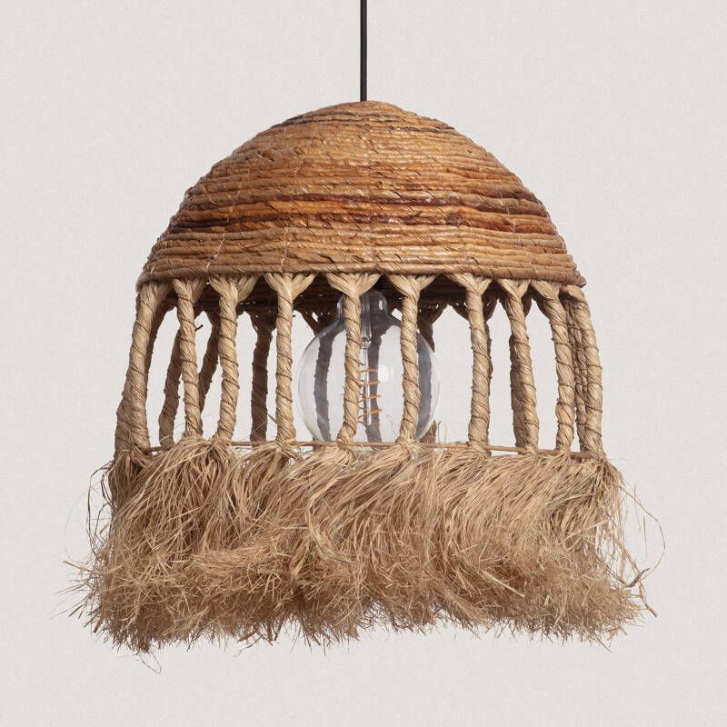 Sibavo hanglamp rotan en ramie naturel