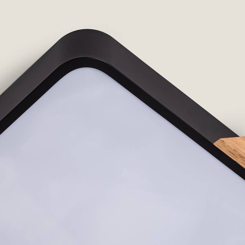 Semaro LED plafondlamp hout 18W CCT vierkant 325×325 mm