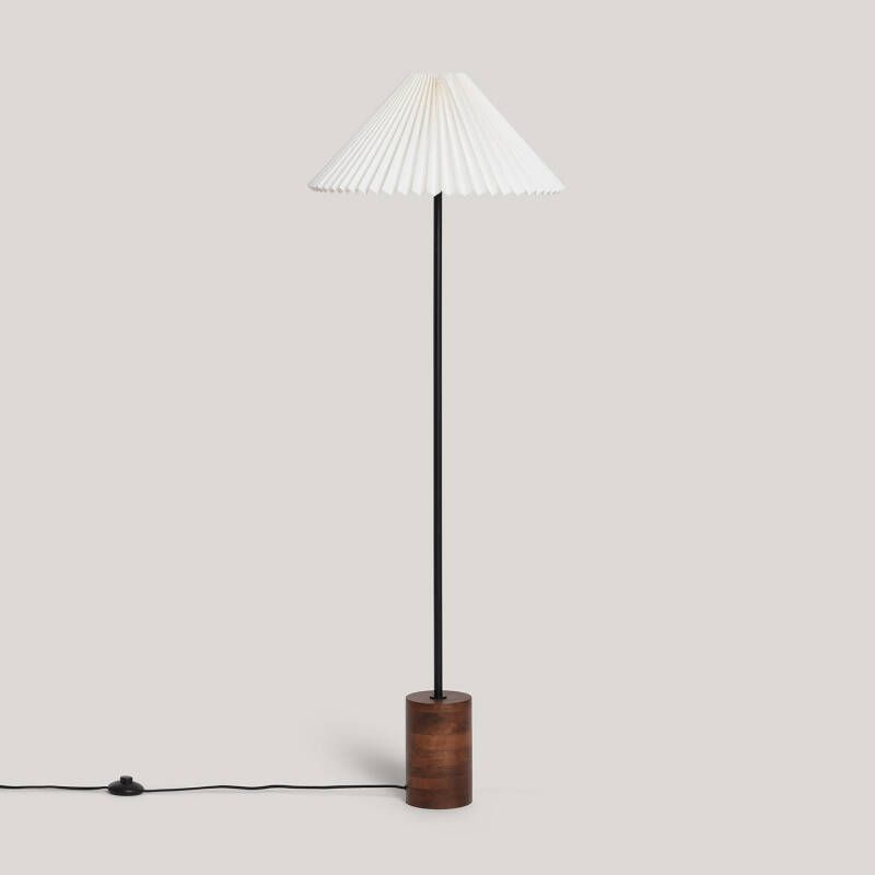 Leonavo staande lamp hout naturel