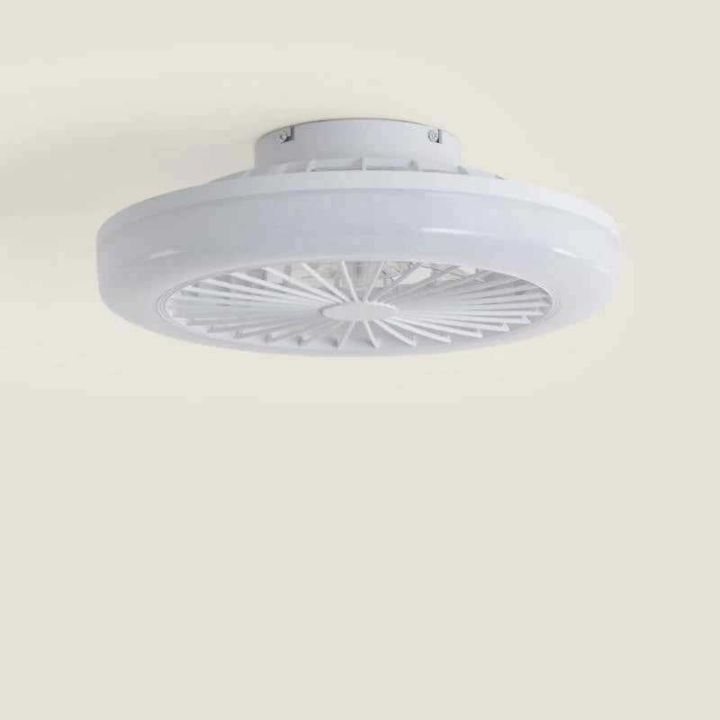 Angaro compacte plafondventilator wit met LED