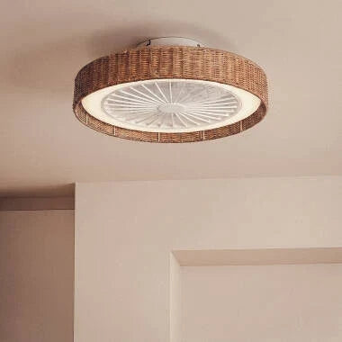 Nataro plafondventilator rotan detail